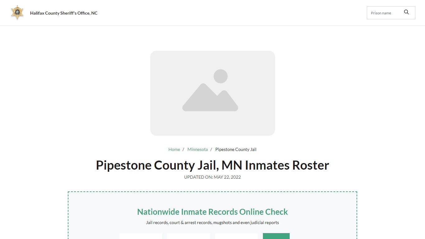 Pipestone County Jail, MN Jail Roster, Name Search